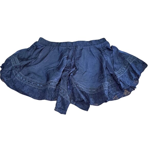 FP FREE INTIMATELY Morning Breeze Shorts Navy Blue Pajama Lounge Lace NWT Small - Picture 5 of 7